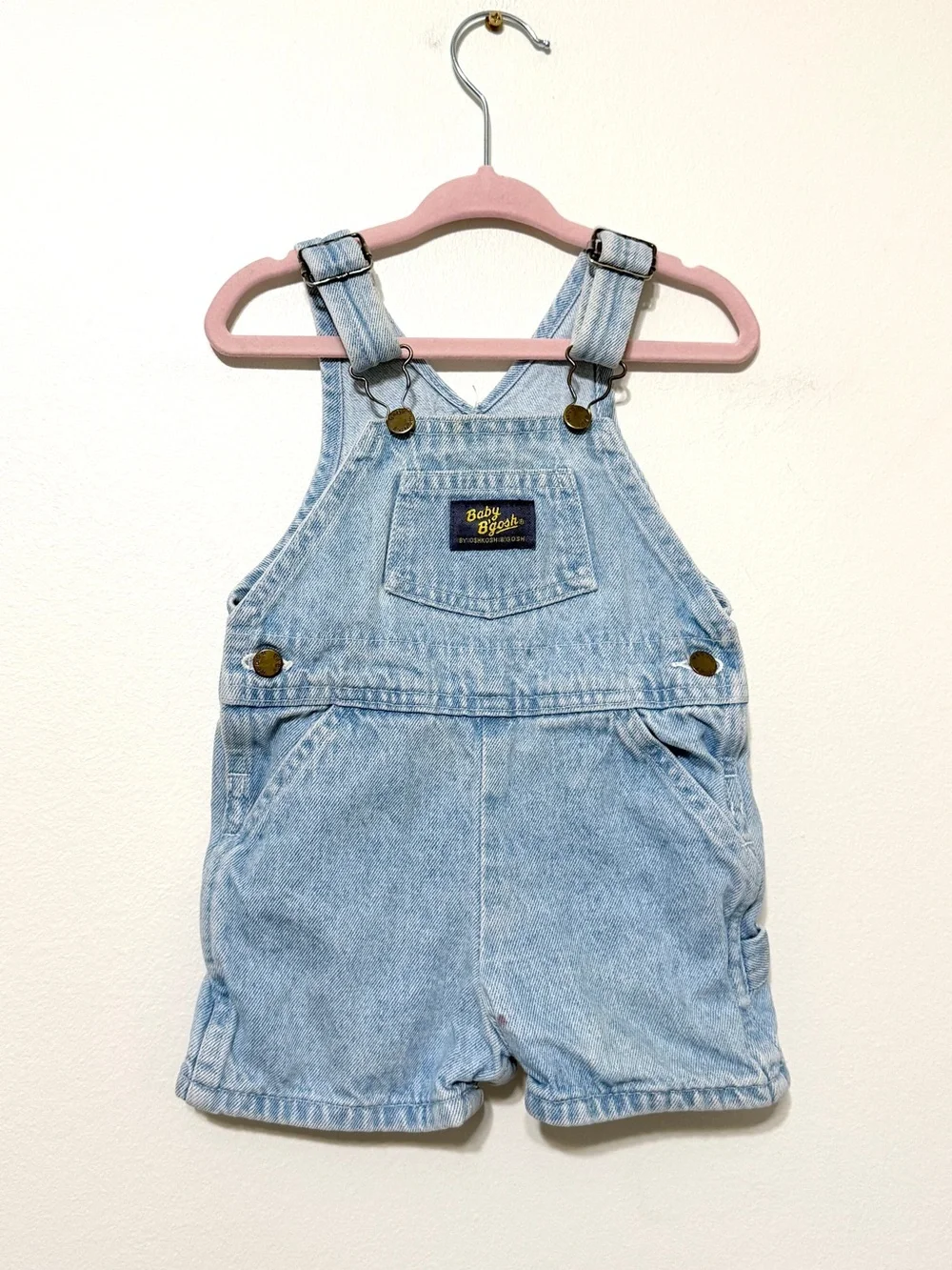 Vintage Oshkosh Denim Overalls 12 Months Unisex USA
